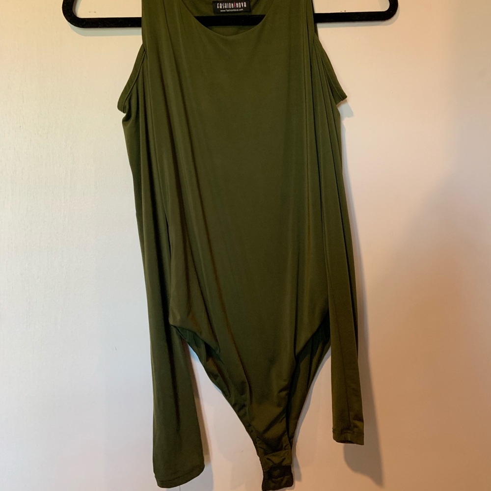Body suit- cut out shoulders